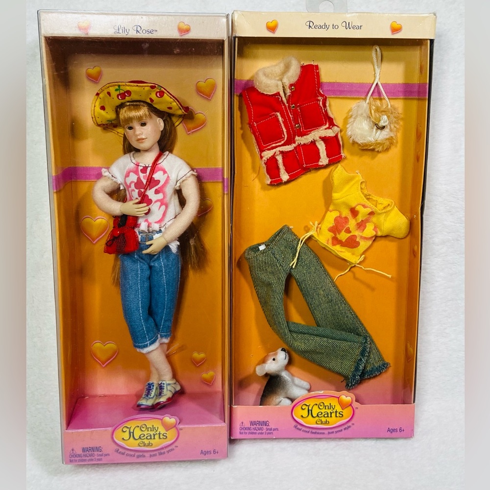 2004 Only Hearts Premier Edition Lilly Rose Soft Poseable Doll + 2005 Fashion